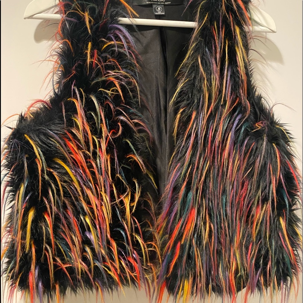 Kenzie Multi Colored Faux Fur Vest